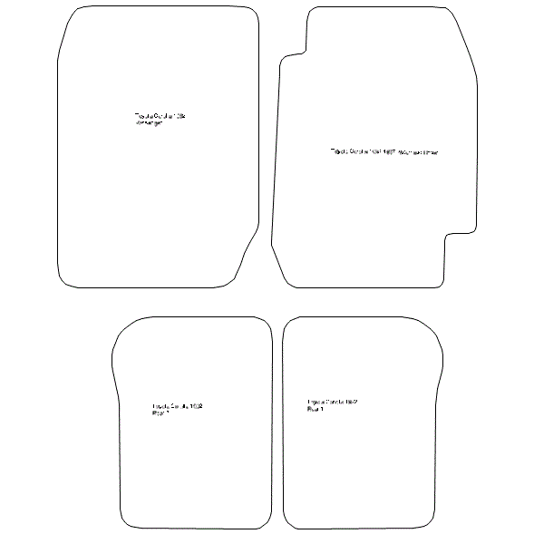 To fit Toyota Corolla automatic Car Mats 1992 - 1997 & Heel Pad (B) - Picture 5 of 16